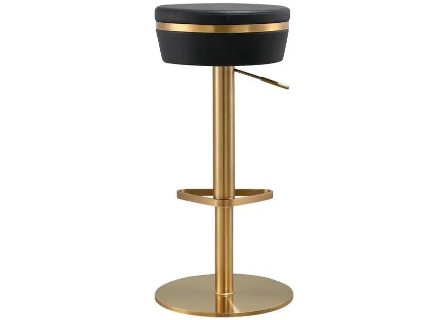 Astro Black and Gold Adjustable Stool