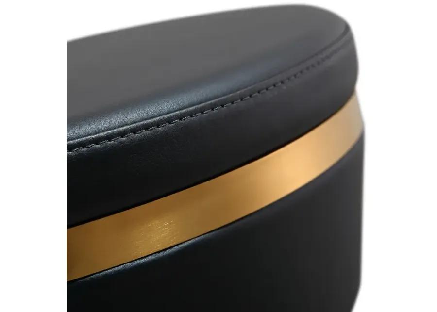 Astro Black and Gold Adjustable Stool