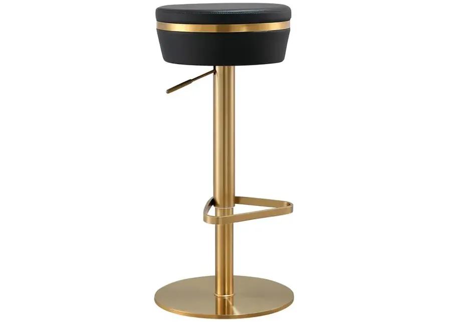 Astro Black and Gold Adjustable Stool