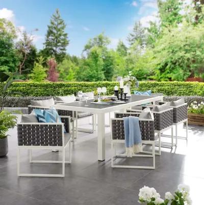 Stance 9 Piece Outdoor Patio Aluminum Dining Set