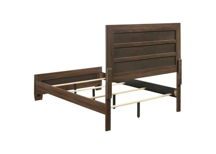 Brandon Eastern King Panel Bed Medium Warm Brown