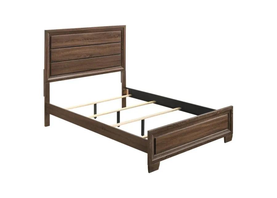 Brandon Eastern King Panel Bed Medium Warm Brown