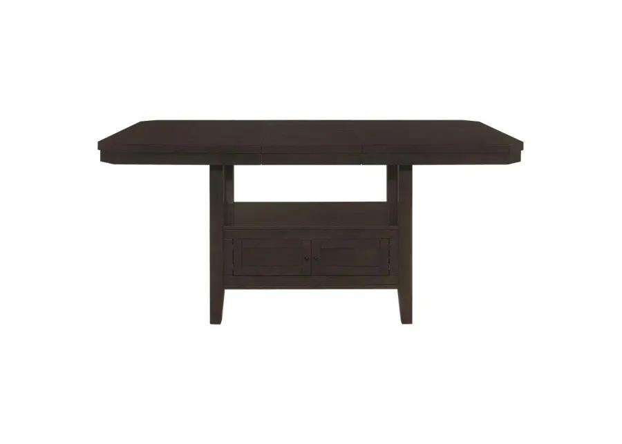 Prentiss Rectangular Counter Height Table with Butterfly Leaf Cappuccino