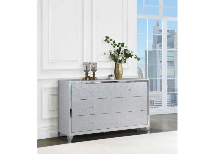 Larue 6-drawer Dresser Silver