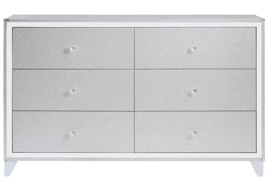 Larue 6-drawer Dresser Silver