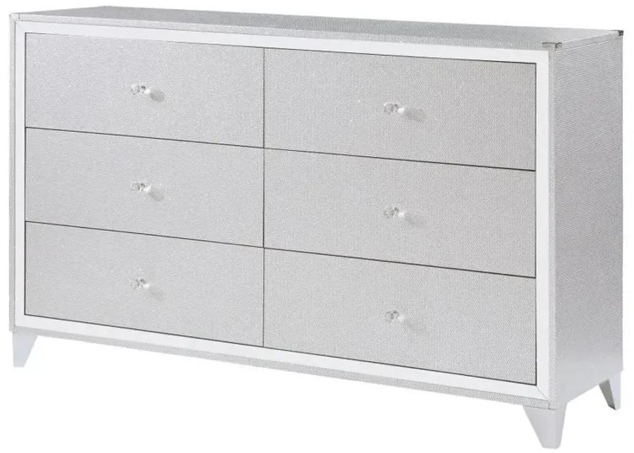 Larue 6-drawer Dresser Silver