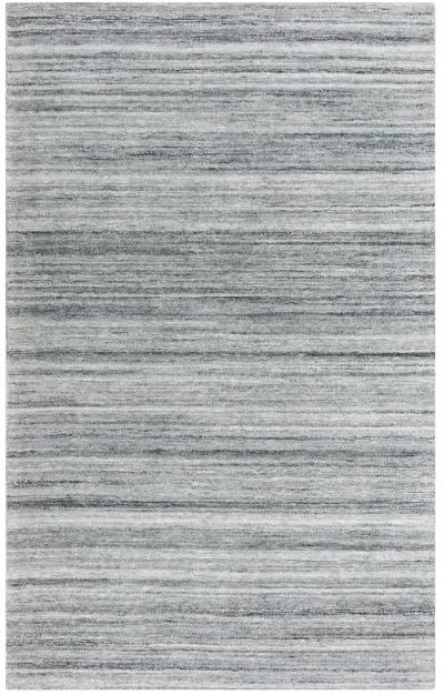 Seasand Gray Muted Stripe Recycled Polyester 7'6" x 9'6" Rectangle Rug