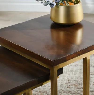 Lynda Nesting Tables (Set of 2) in Dark Brown