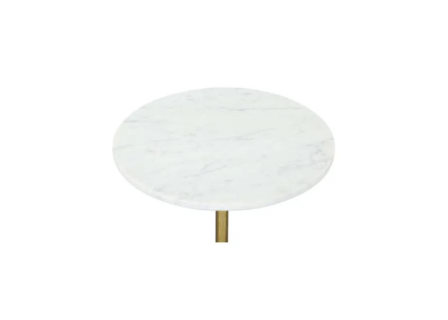 Cynthia Side Table White & Gold