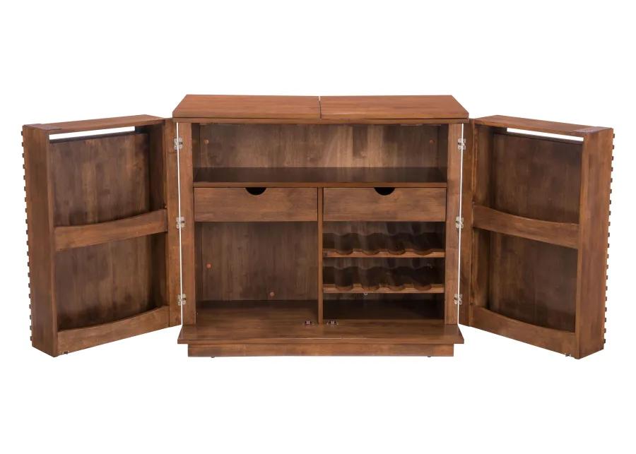 Linea Bar Cabinet Walnut