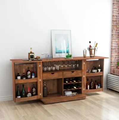 Linea Bar Cabinet Walnut