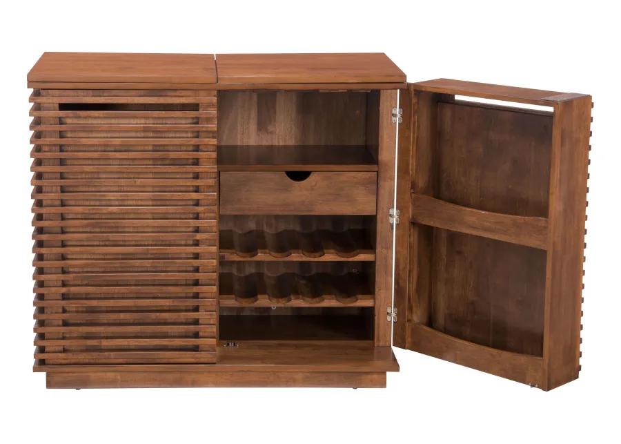 Linea Bar Cabinet Walnut