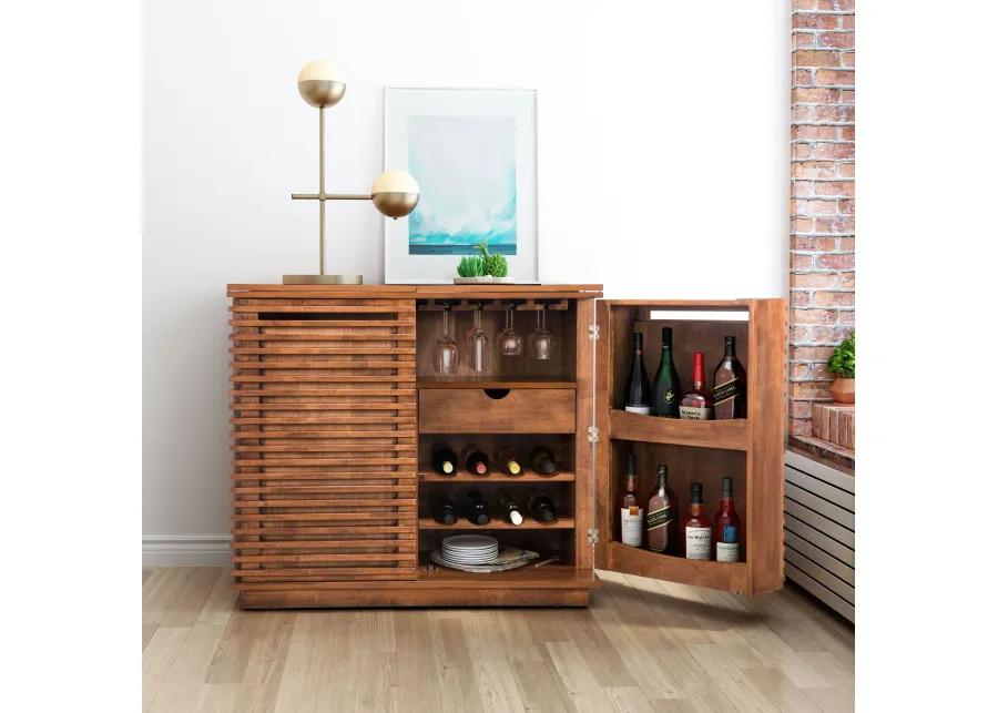 Linea Bar Cabinet Walnut