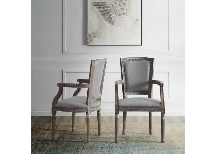 Penchant Dining Armchair Upholstered Fabric Set of 2