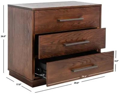 Mallory 3 Drawer Nightstand