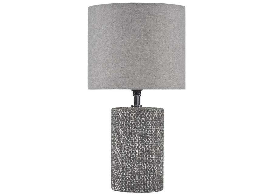 510 Design Bayard Grey Embossed Ceramic Table Lamp