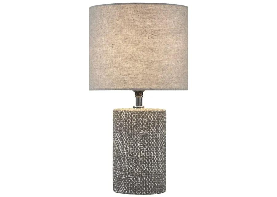 510 Design Bayard Grey Embossed Ceramic Table Lamp