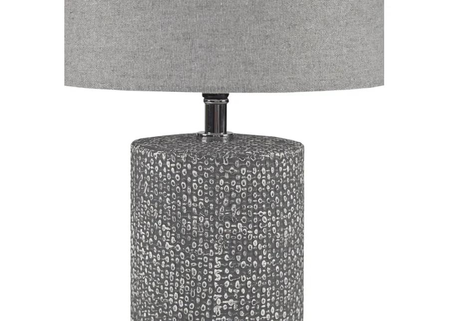 510 Design Bayard Grey Embossed Ceramic Table Lamp