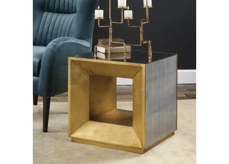 Flair Gold Cube Table