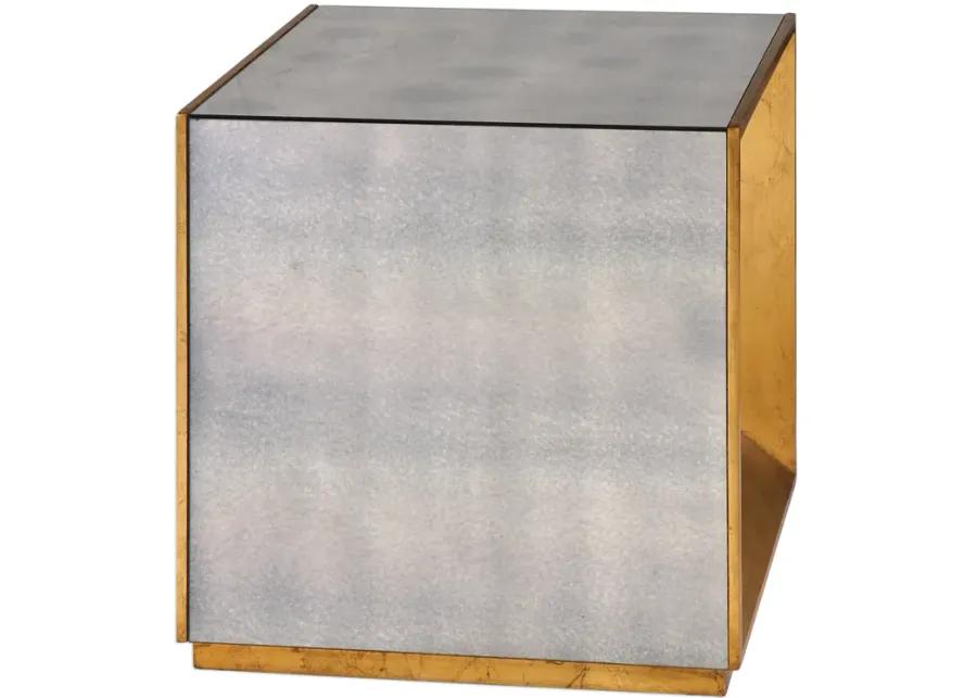 Flair Gold Cube Table