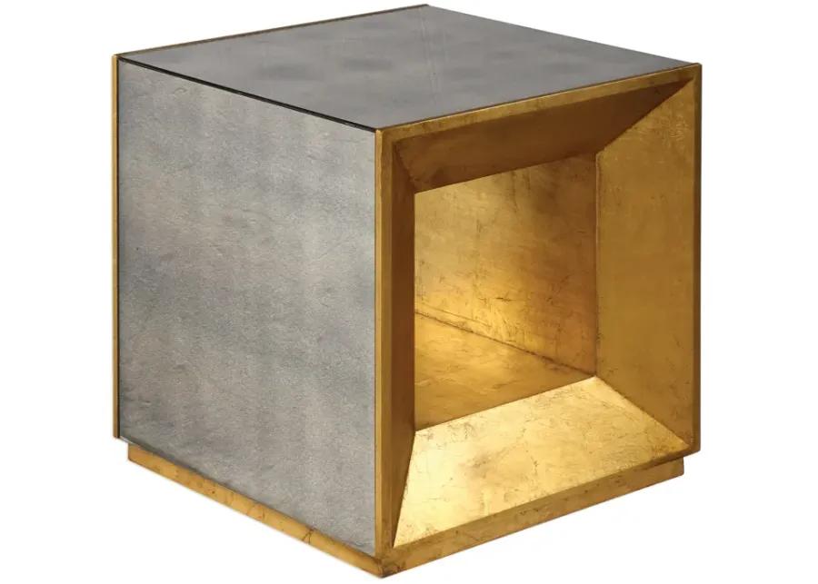 Flair Gold Cube Table