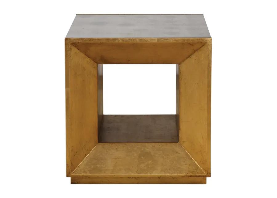 Flair Gold Cube Table