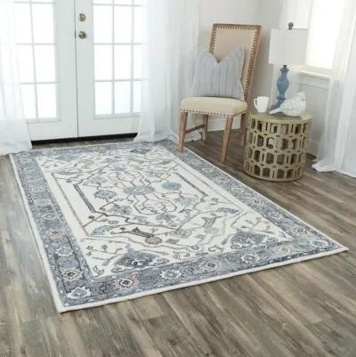 Essence Beige/Gray Medallion Wool/Recycled Polyester 5' x 7'6" Rectangle Rug