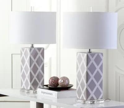 Garden 27-Inch H Lattice Table Lamp - Set of 2