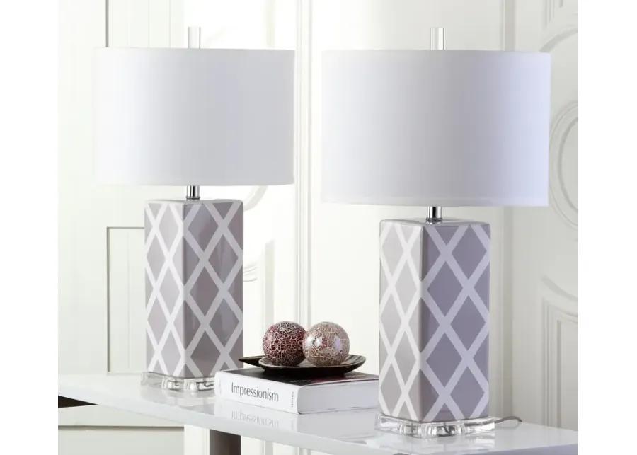 Garden 27-Inch H Lattice Table Lamp - Set of 2