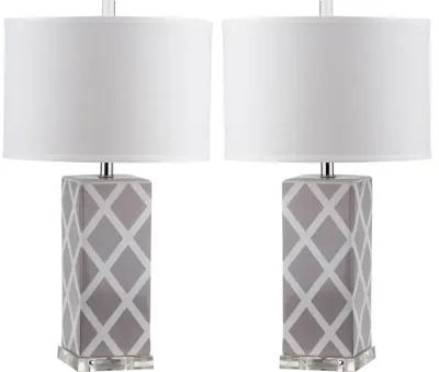 Garden 27-Inch H Lattice Table Lamp - Set of 2