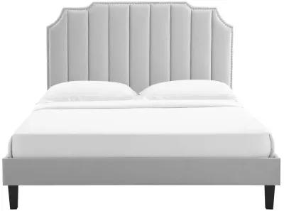 Colette King Performance Velvet Platform Bed