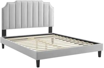 Colette King Performance Velvet Platform Bed