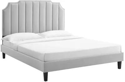 Colette King Performance Velvet Platform Bed