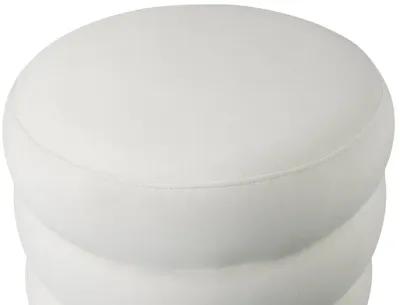 Ladder Cream Velvet Ottoman