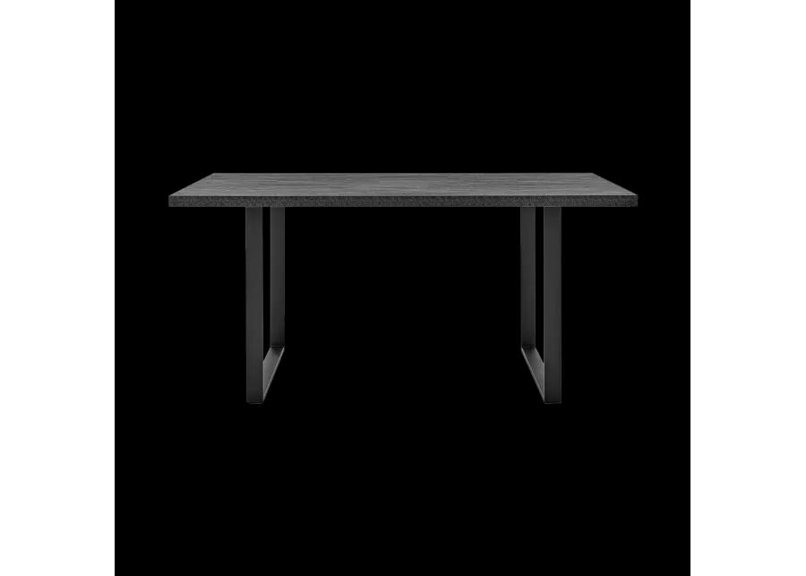 Fenton Dining Table with Charcoal Top and Black Base