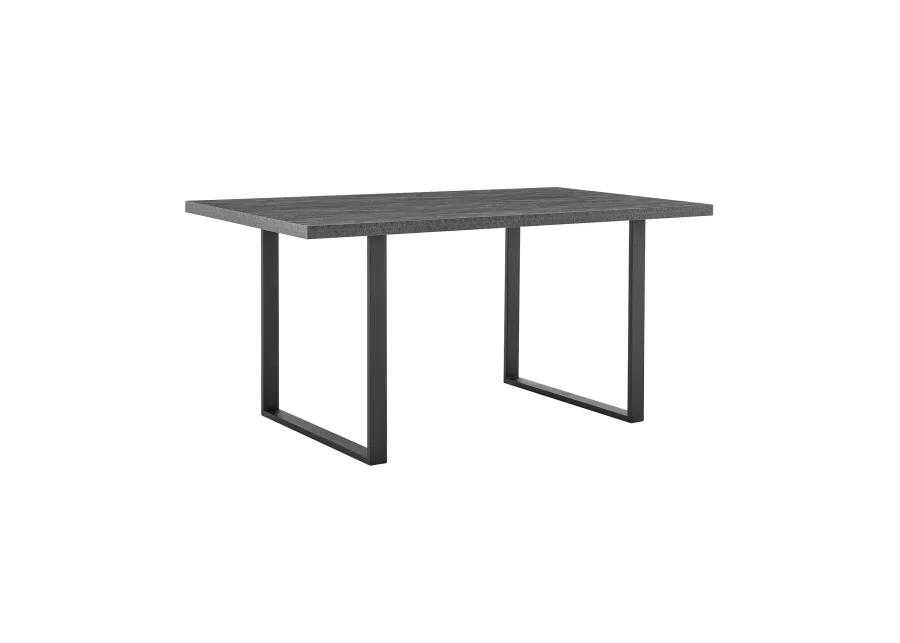 Fenton Dining Table with Charcoal Top and Black Base