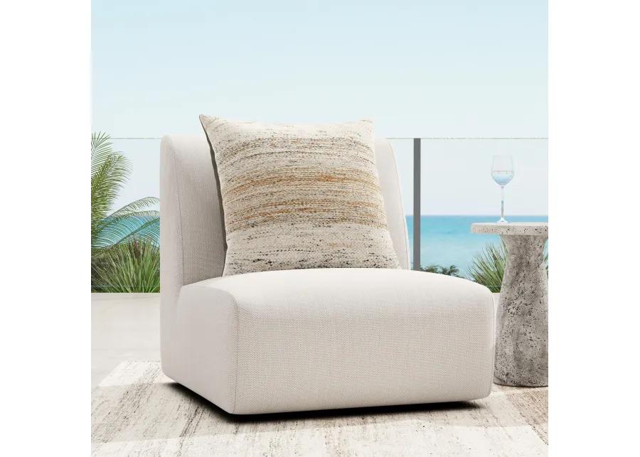 Atlas Outdoor Light Gray Fabric Swivel Accent Chair