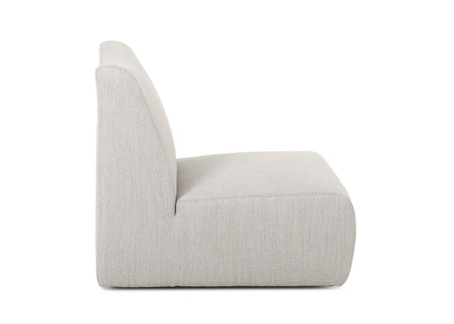 Atlas Outdoor Light Gray Fabric Swivel Accent Chair