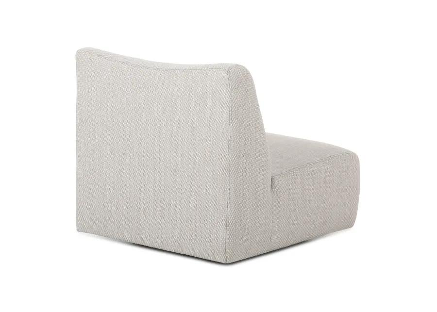 Atlas Outdoor Light Gray Fabric Swivel Accent Chair