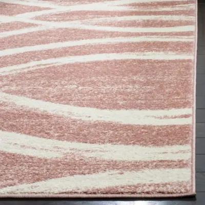 Adirondack Contemporary Rose / Cream 8' X 10' Powerloomed Rug