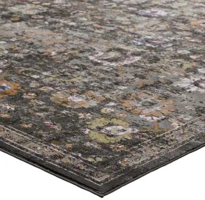 Minu Distressed Floral Lattice 4x6 Area Rug