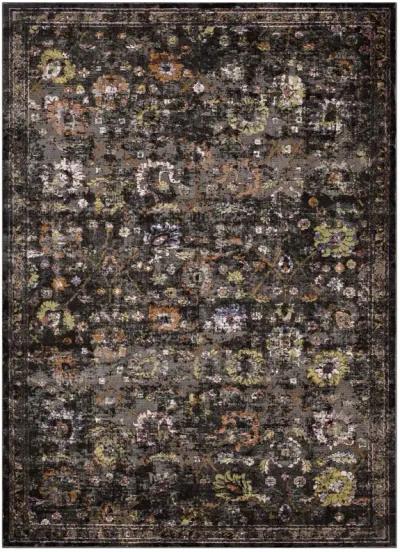 Minu Distressed Floral Lattice 4x6 Area Rug