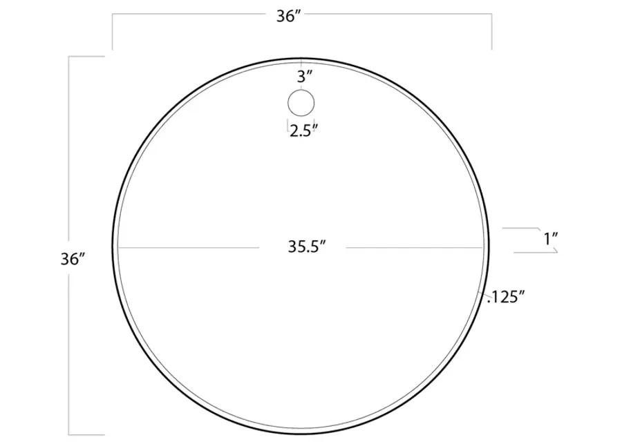 Hanging Circular Mirror (Steel)