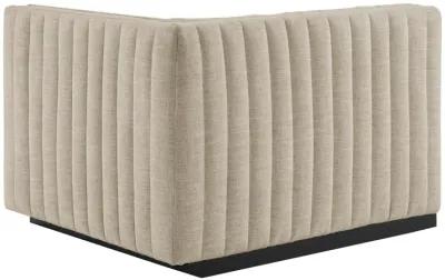 Conjure Channel Tufted Upholstered Fabric Right-Arm Chair