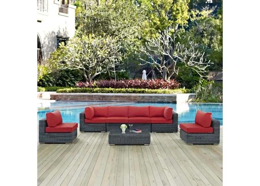 Summon 7 Piece Outdoor Patio Sunbrella® Sectional Set