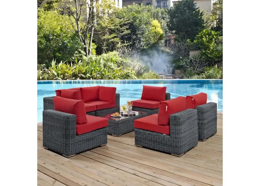 Summon 7 Piece Outdoor Patio Sunbrella® Sectional Set