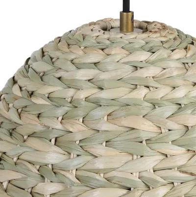 Cardamom 1 Light Woven Rope Pendant