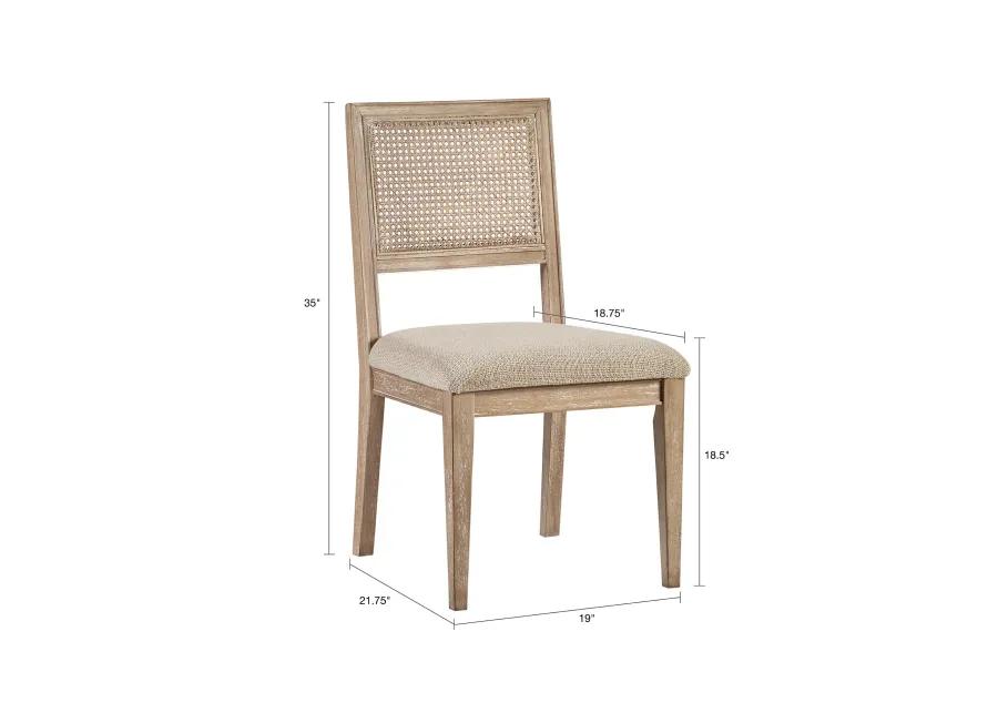 INK+IVY Kelly Light Brown Armless Dining Chair Set of 2