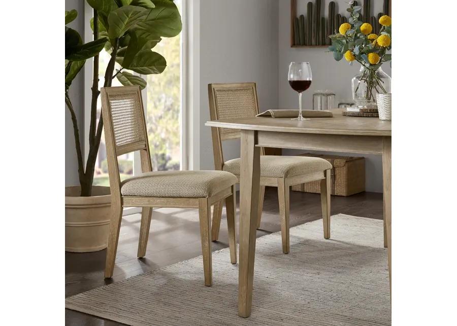 INK+IVY Kelly Light Brown Armless Dining Chair Set of 2