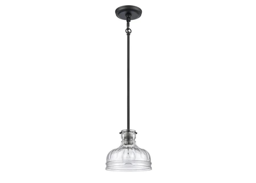 Orinoco 8" Wide 1-Light Mini Pendant - Matte Black